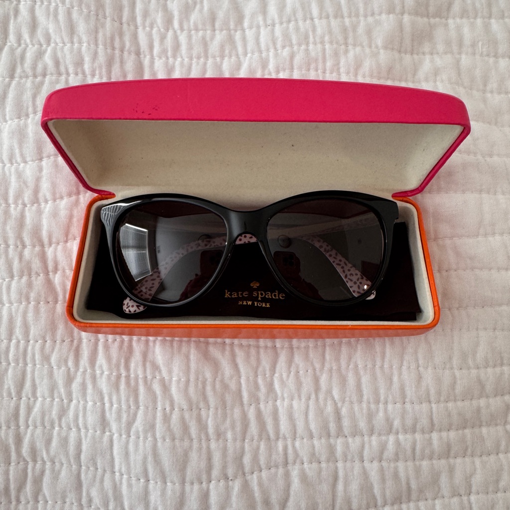Kate Spade Black Sunglasses With Pink Case